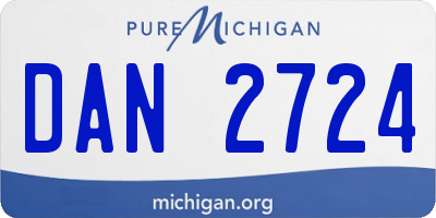MI license plate DAN2724