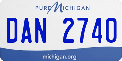MI license plate DAN2740