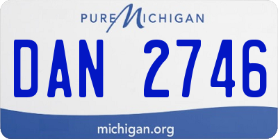 MI license plate DAN2746