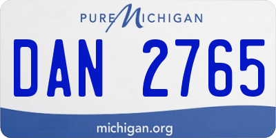 MI license plate DAN2765