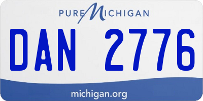 MI license plate DAN2776