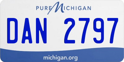 MI license plate DAN2797
