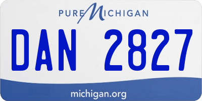 MI license plate DAN2827