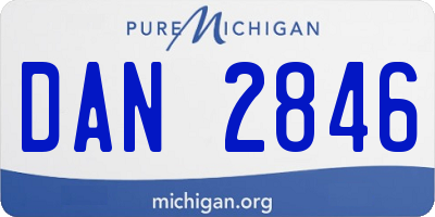 MI license plate DAN2846