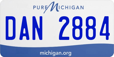 MI license plate DAN2884