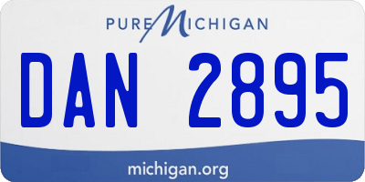 MI license plate DAN2895