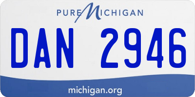 MI license plate DAN2946