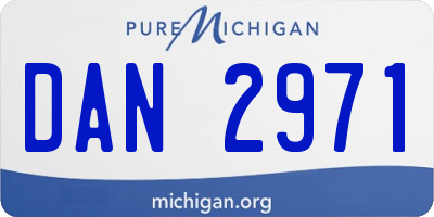 MI license plate DAN2971