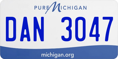 MI license plate DAN3047