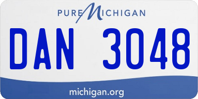 MI license plate DAN3048