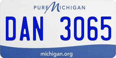 MI license plate DAN3065