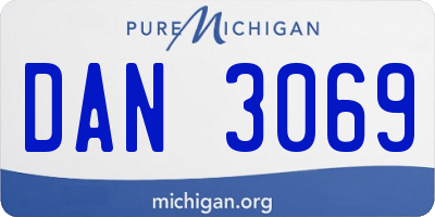 MI license plate DAN3069