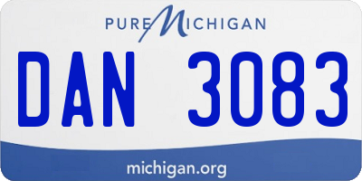 MI license plate DAN3083