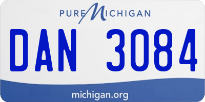 MI license plate DAN3084