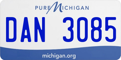MI license plate DAN3085