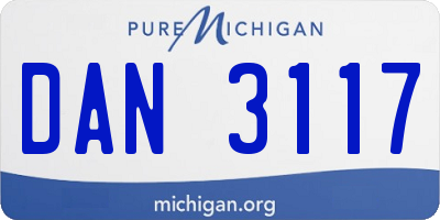 MI license plate DAN3117