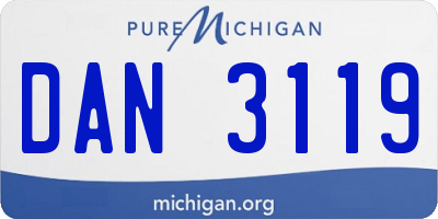 MI license plate DAN3119