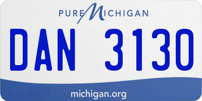 MI license plate DAN3130