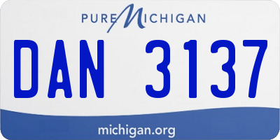 MI license plate DAN3137