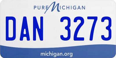 MI license plate DAN3273