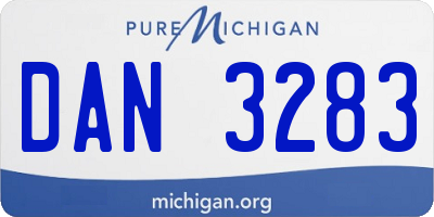 MI license plate DAN3283