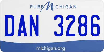MI license plate DAN3286
