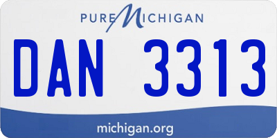 MI license plate DAN3313