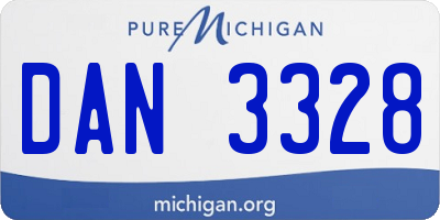 MI license plate DAN3328