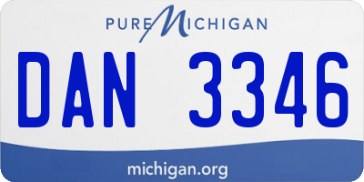 MI license plate DAN3346