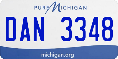 MI license plate DAN3348