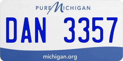 MI license plate DAN3357