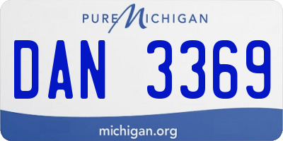 MI license plate DAN3369