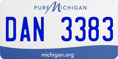 MI license plate DAN3383