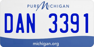 MI license plate DAN3391