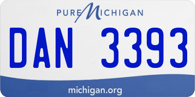 MI license plate DAN3393