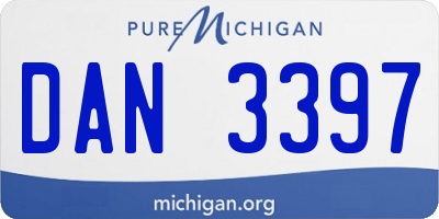 MI license plate DAN3397