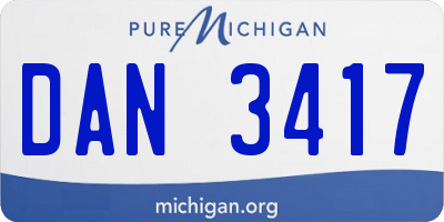 MI license plate DAN3417