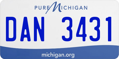 MI license plate DAN3431