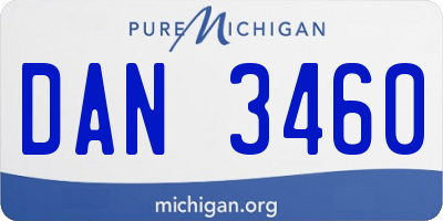 MI license plate DAN3460