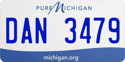 MI license plate DAN3479