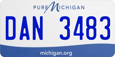 MI license plate DAN3483