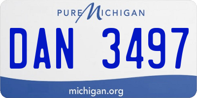 MI license plate DAN3497