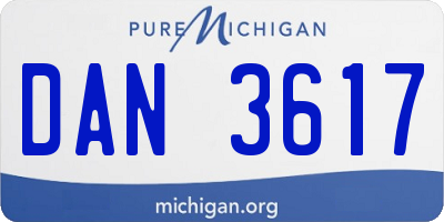 MI license plate DAN3617