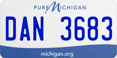 MI license plate DAN3683