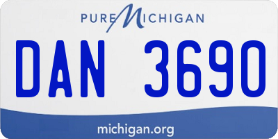 MI license plate DAN3690