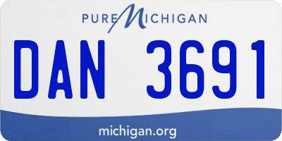 MI license plate DAN3691
