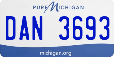 MI license plate DAN3693