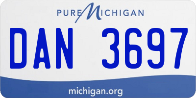 MI license plate DAN3697