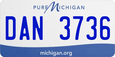 MI license plate DAN3736