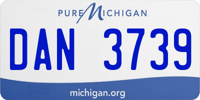 MI license plate DAN3739